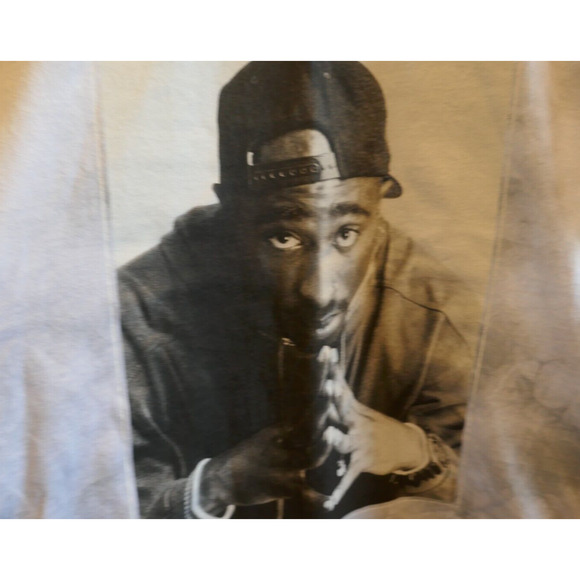 Tupac Tie Dye Gray and White Poetic Justice T-Shirt Sz Med - Picture 16 of 16